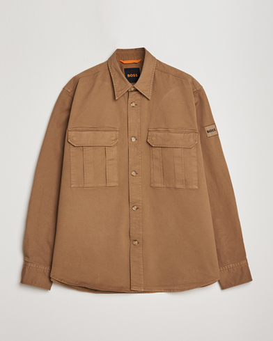 Herre | Shirt Jackets | BOSS ORANGE | Lisel Pocket Overshirt Open Beige