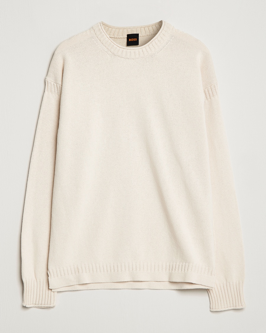 Herre | | BOSS ORANGE | Arcott Knitted Sweater Open White