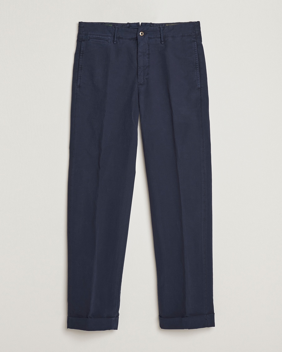  Regular Fit Cotton Stretch Slacks Navy