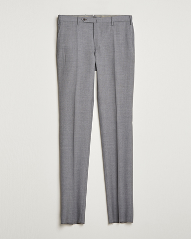 Herre | Habitbukser | Incotex | Slim Fit Tropical Wool Trousers Light Grey