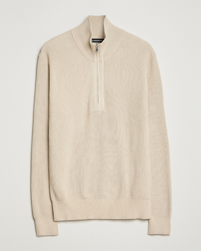 Herre |  | J.Lindeberg | Alex Half Zip Organic Cotton Sweater Turtledove