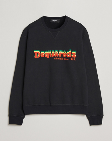 Herre | Dsquared2 | Dsquared2 | Printed Cotton Sweatshirt Black
