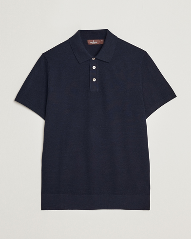 Herre | Morris Heritage | Morris Heritage | Alberto Knitted Short Sleeve Polo Shirt Navy