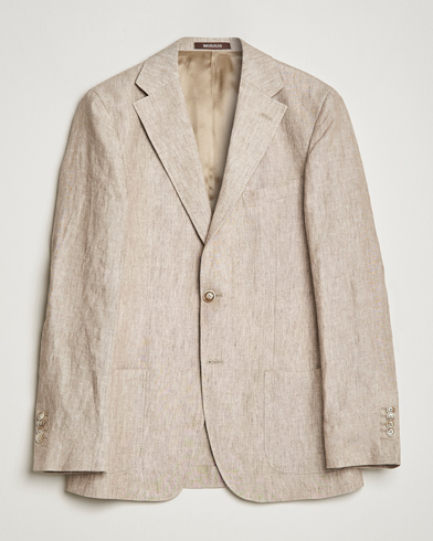 Herre | Morris Heritage | Morris Heritage | Mike Patch Pocket Linen Suit Blazer Beige
