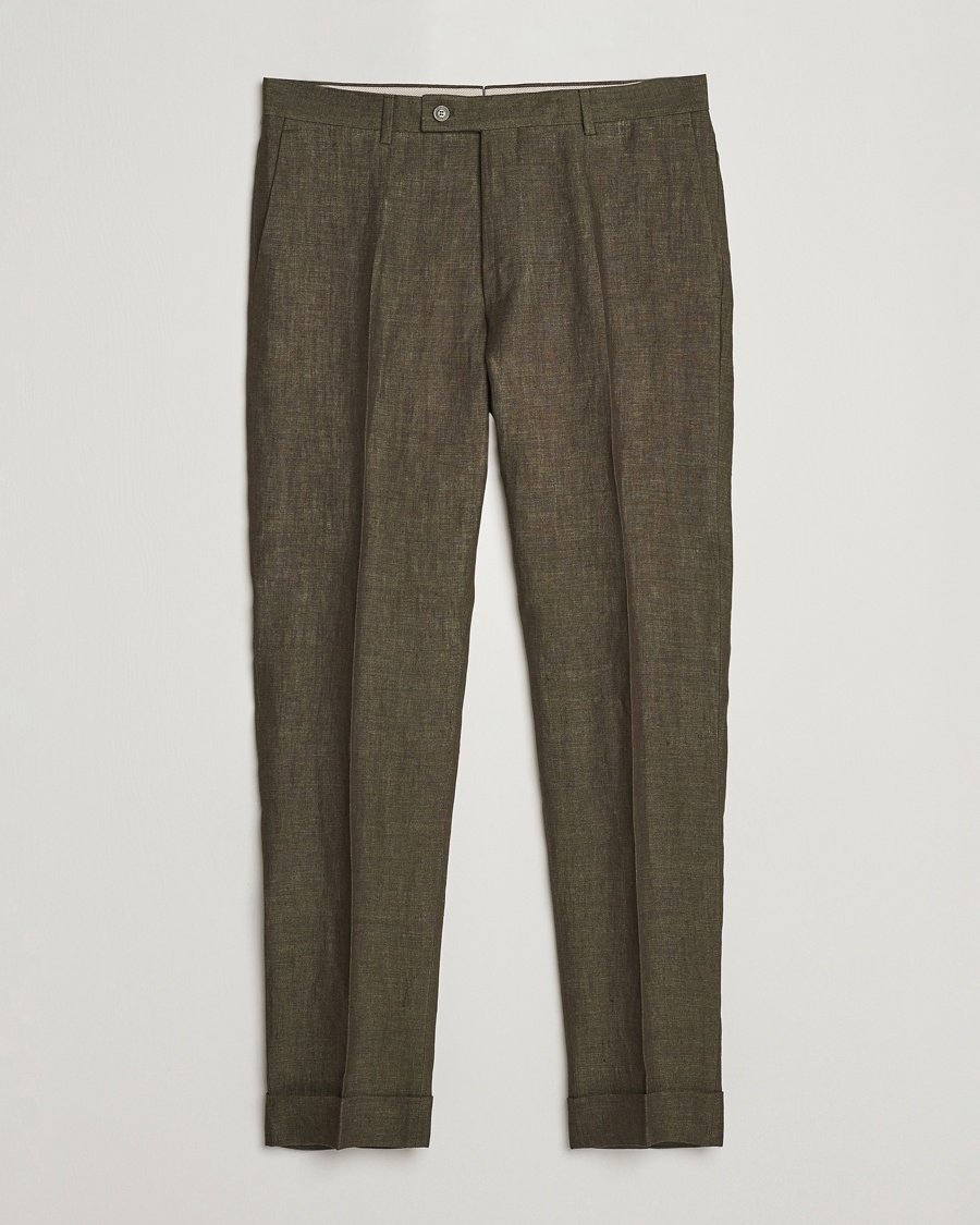 Herre | Morris Heritage | Morris Heritage | Jack Linen Suit Trousers Olive