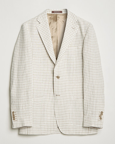 Herre | Blazere & jakker | Morris Heritage | Mike Check Linen Blazer Off White