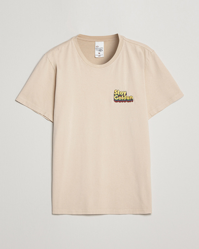 Herre |  | Nudie Jeans | Roy Logo Crew Neck T-Shirt Cream