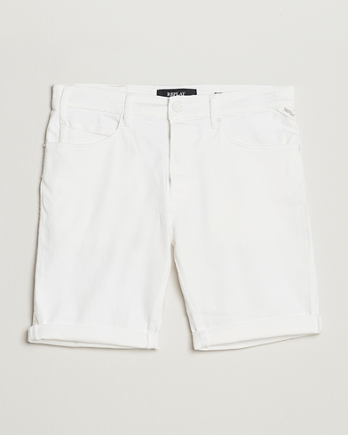 Herre | Denimshorts | Replay | RBJ901 Super Stretch Jeans Shorts White