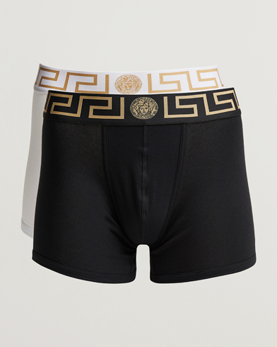 Herre | Boxershorts | Versace | 2-Pack Greca Boxer Briefs Black/White