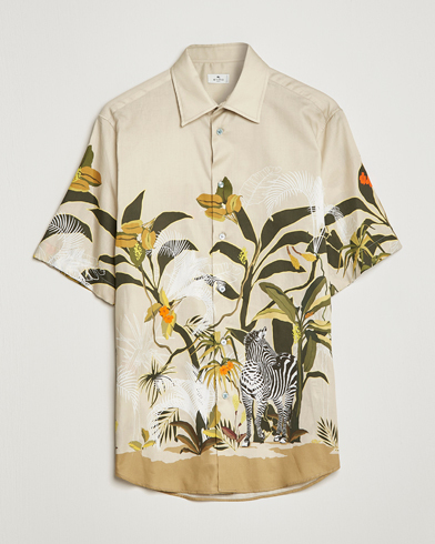Herre | Kortærmede skjorter | Etro | Printed Camp Collar Shirt Beige