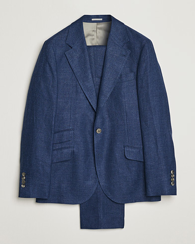 Herre | Jakkesæt | Brunello Cucinelli | Linen/Silk Suit Royal Blue
