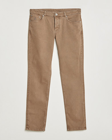 Herre | 5-pocket bukser | Brunello Cucinelli | Slim Fit 5-Pocket Pants Beige