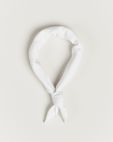 Herre | Lommeklude | Oscar Jacobson | Cotton Structure Bandana White