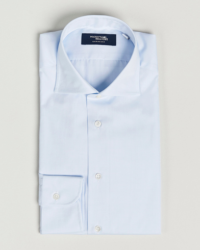 Herre | Mørkt tøj | Kamakura Shirts | Slim Fit Broadcloth Shirt Light Blue