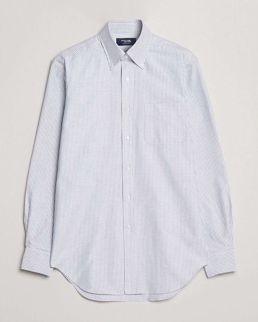  Slim Fit Striped Oxford BD Shirt Light Blue