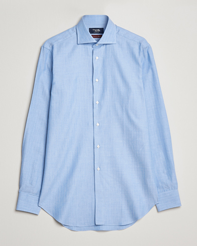 Herre | Japanese Department | Kamakura Shirts | Slim Fit Cashmere Blend Shirt Light Blue
