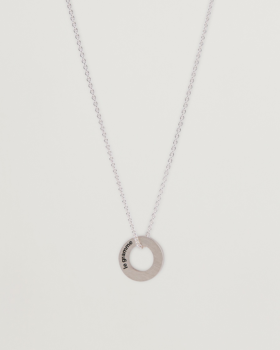 Herre | | LE GRAMME | Circle Necklace Le 1.1 Sterling Silver