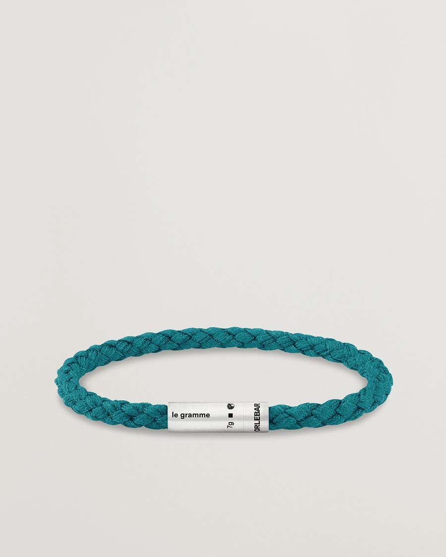 LE GRAMME x Orlebar Brown Nato Bracelet Navy/Teal – Grøn