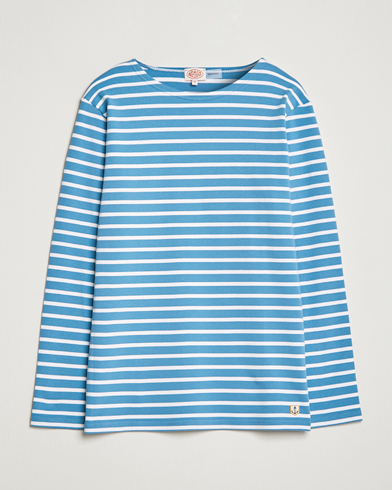 Herre | Langærmede t-shirts | Armor-lux | Houat Héritage Stripe Longsleeve T-shirt Blue/Blanc
