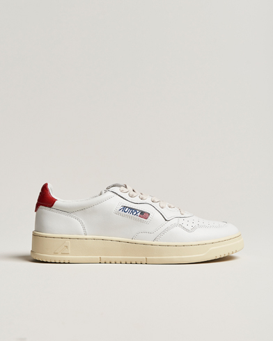 Herre | Nye varemærker | Autry | Medalist Low Leather Sneaker White/Red