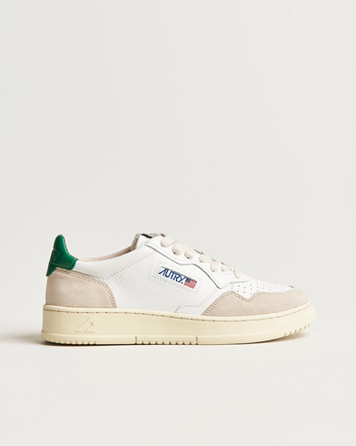 Herre | Nye varemærker | Autry | Medalist Low Leather/Suede Sneaker White/Green