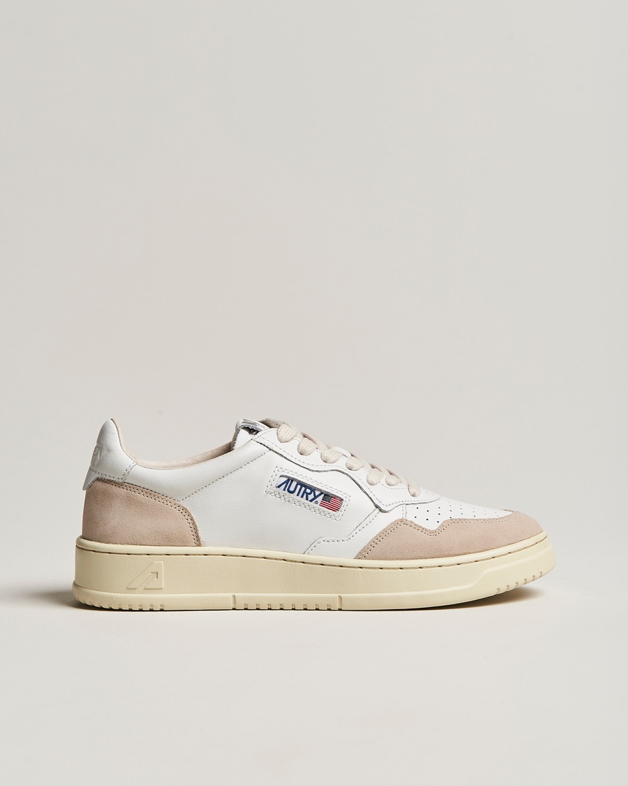 Autry Medalist Low Leather/Suede Sneaker White – Hvid