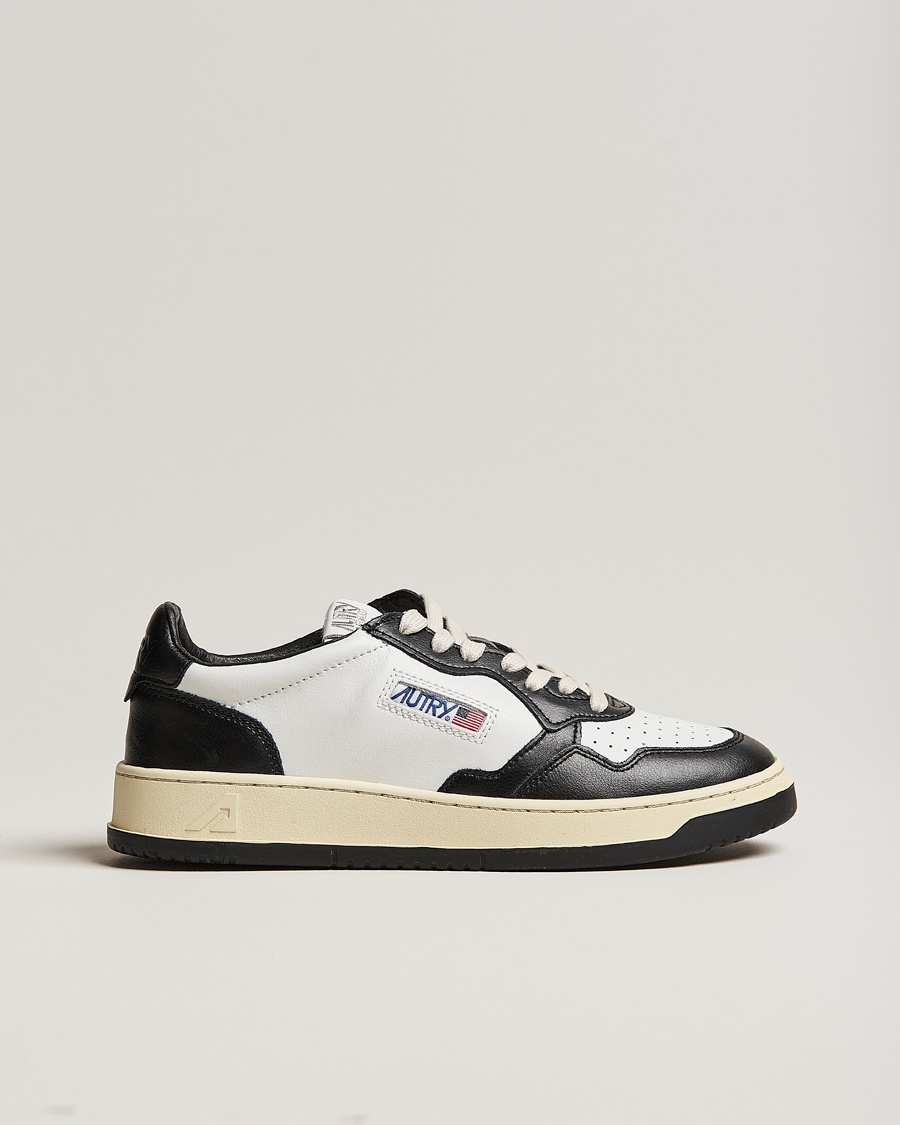 Herre | Sorte sneakers | Autry | Medalist Low Super Soft Leather Sneaker White/Black