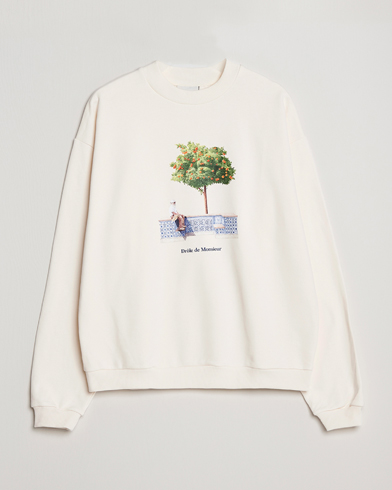 Herre | Nye varemærker | Drôle de Monsieur | Oranger Print Sweatshirt Off White