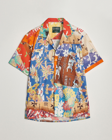 Herre | Kortærmede skjorter | Gitman Vintage | Aloha Quilt Camp Shirt Multicolor