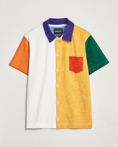 Herre | Kortærmede skjorter | Howlin' | Short Sleeve Color Block Terry Shirt Butter In The Sun