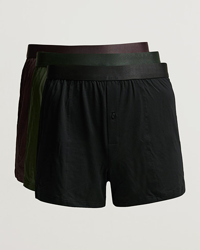 Herre | New Nordics | CDLP | 3-Pack Boxer Shorts Black/Army/Brown