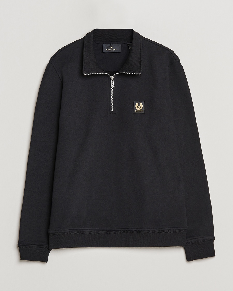 Belstaff Signature Half Zip Sweatshirt Black – Sort