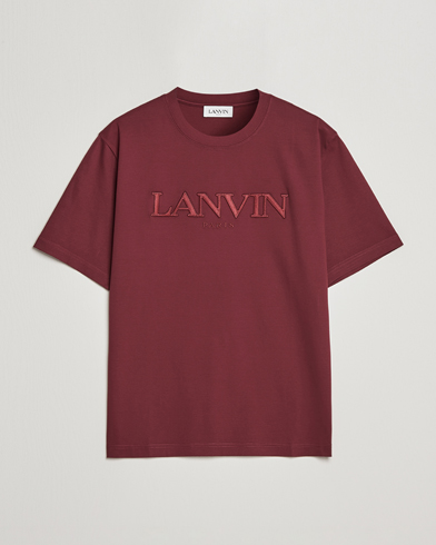 Herre | Lanvin | Lanvin | Embroidered Tonal Logo T-Shirt Burgundy