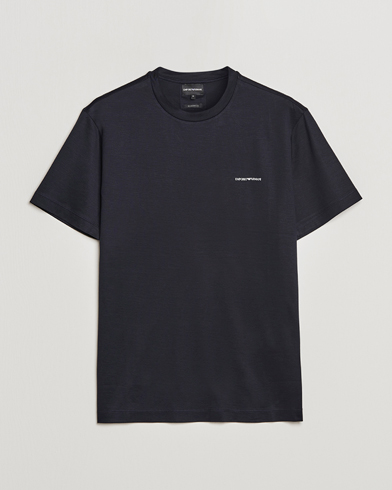 Herre | Tøj | Emporio Armani | Tencel T-Shirt Navy