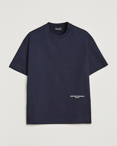 Herre |  | Emporio Armani | Cotton T-Shirt Navy