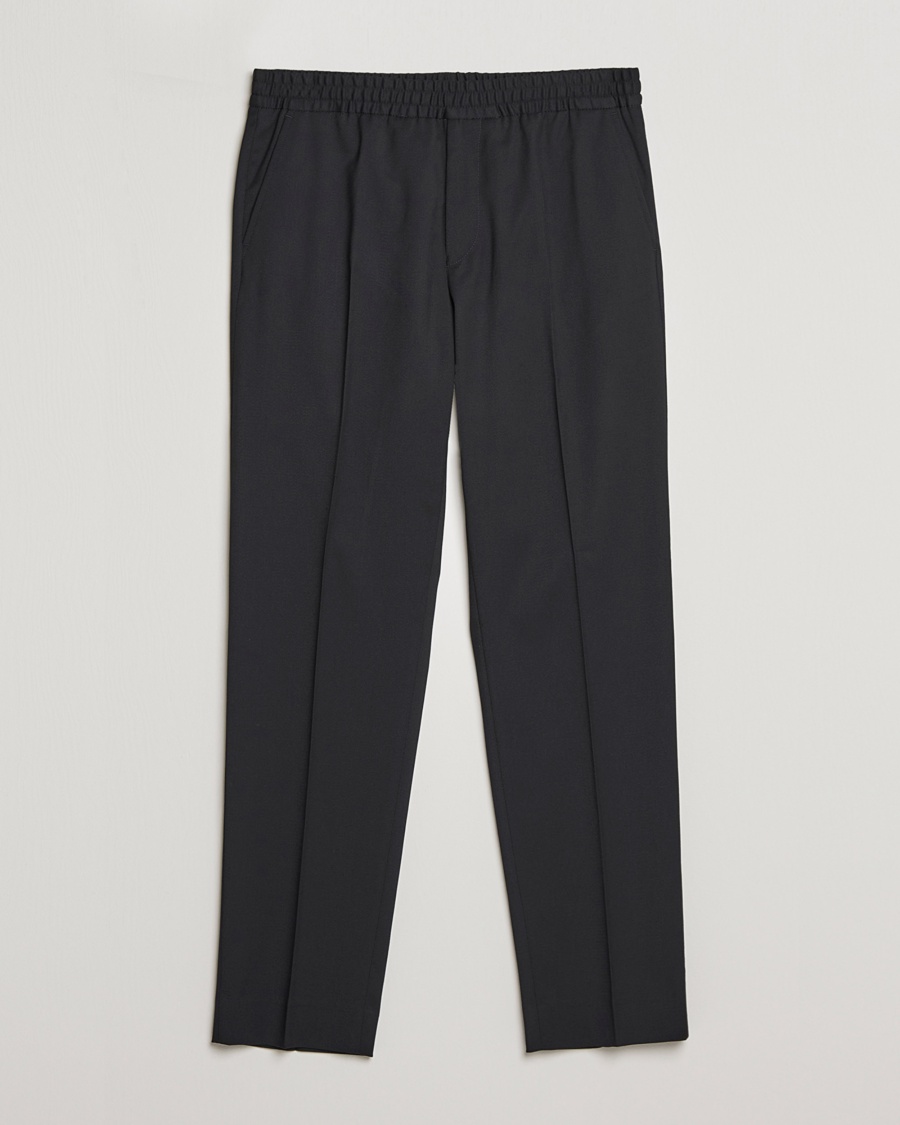 Filippa K Theo Relaxed Wool Trousers Black – Sort