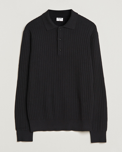 Herre |  | Filippa K | Knitted Polo Shirt Black