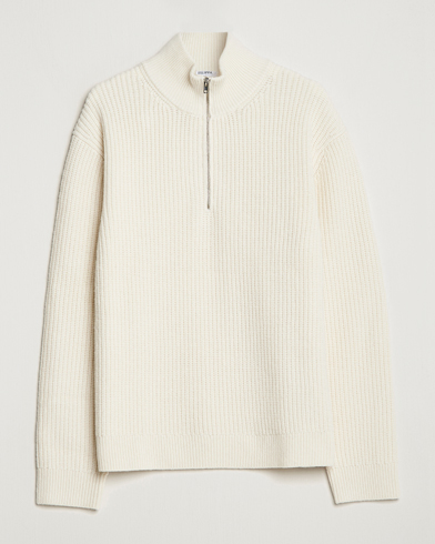 Herre | Trøjer | Filippa K | Half Zip Sweater Off White