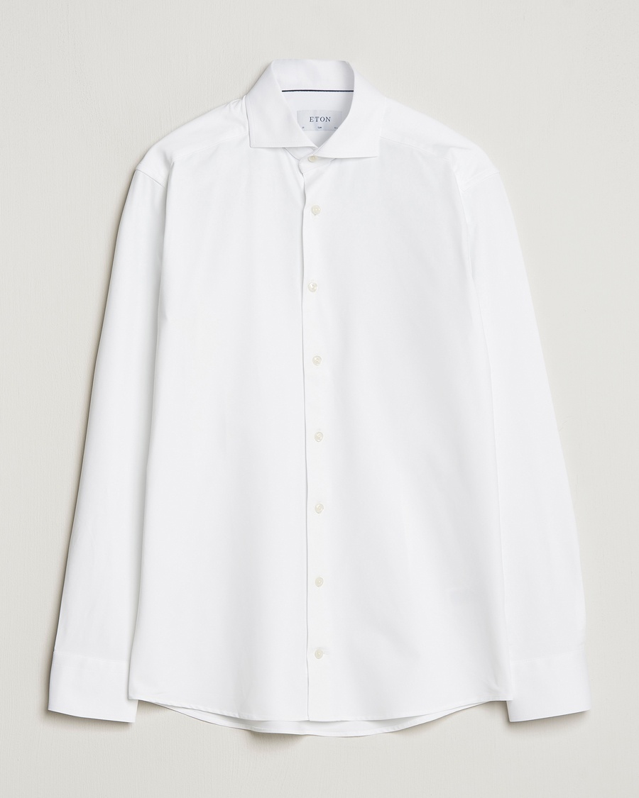Eton Slim Fit Four Way Stretch Shirt White – Hvid