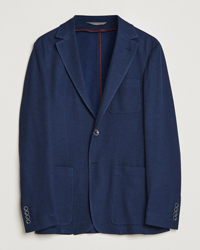 Herre | Blazere & jakker | Canali | Cotton Stretch Jersey Blazer Navy