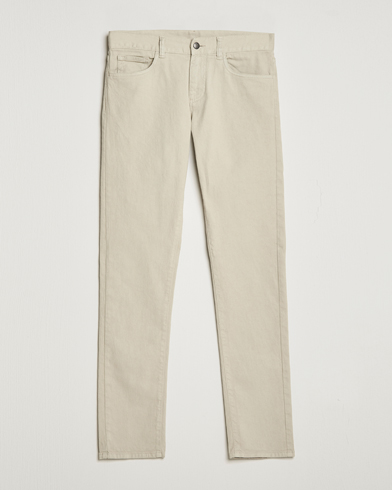 Herre | 5-pocket bukser | Canali | Slim Fit 5-Pocket Pants Beige