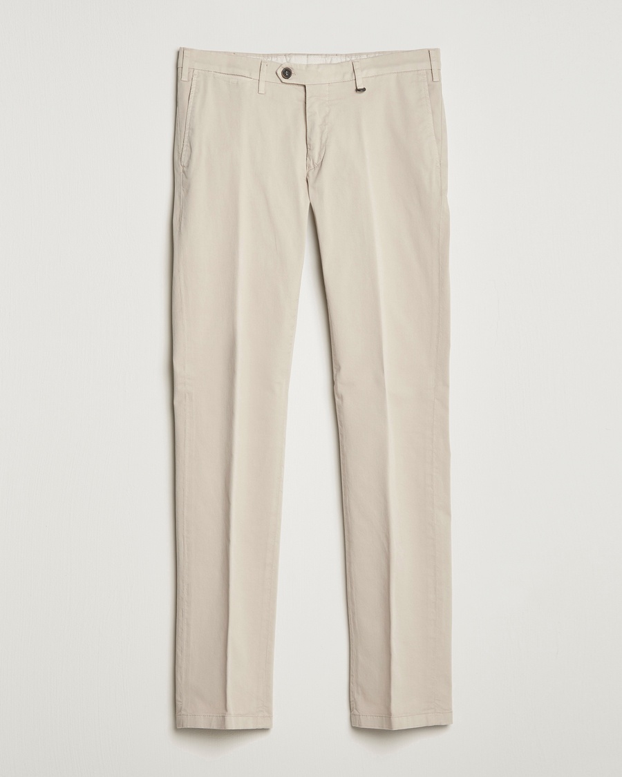 Herre | | Canali | Cotton Stretch Chinos Beige