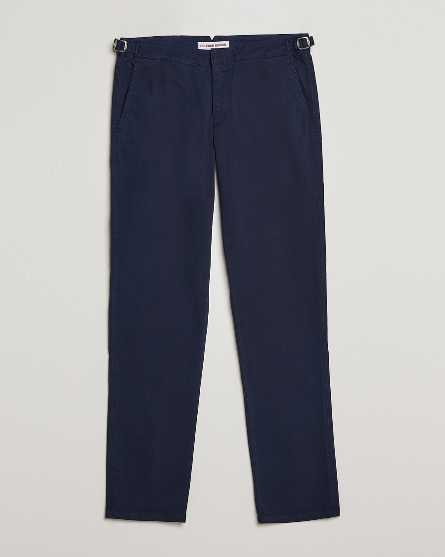 Herre | Orlebar Brown | Orlebar Brown | Fallon Cotton Stretch Trousers Dark Navy