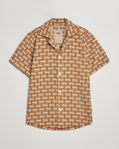 Herre | Kortærmede skjorter | OAS | Terry Cuba Short Sleeve Shirt Camel