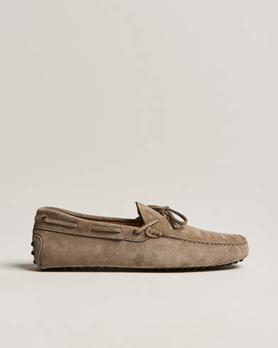 Herre | Mokkasiner | Tod's | Laccetto Gommino Carshoe Taupe Suede