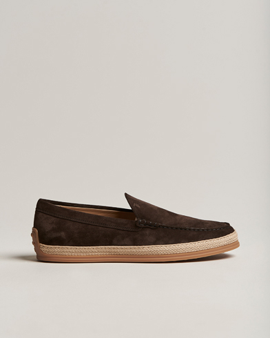 Herre | Loafers | Tod's | Raffia Loafers Dark Brown Suede