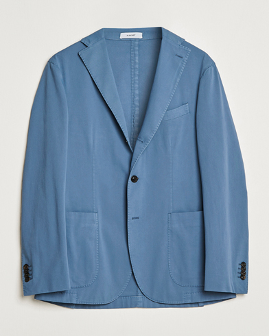 Herre | Bomuldsblazer | Boglioli | K Jacket Cotton Stretch Blazer Dusty Blue