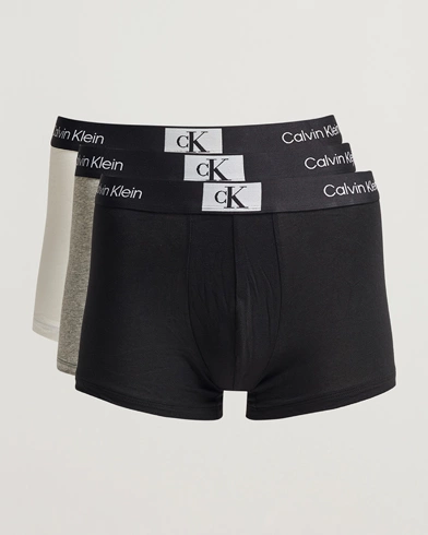 Herre | Briefs | Calvin Klein | Cotton Stretch Trunk 3-pack Grey/White/Black