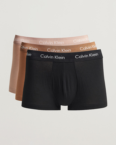 Herre | Calvin Klein | Calvin Klein | Cotton Stretch Trunk 3-Pack Black/Khaki/Beige