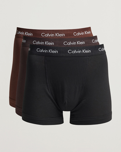 Herre | Boxershorts | Calvin Klein | Cotton Stretch Trunk 3-Pack Black/Umber/Woodland